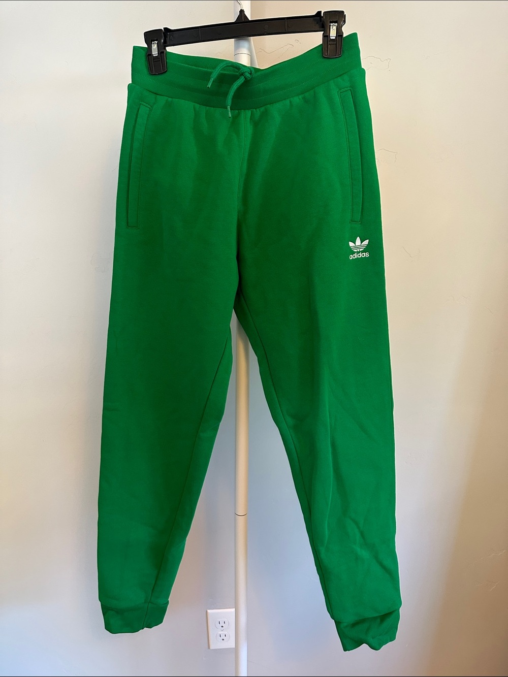 adidas kelly Green Trefoil Sweatpants with Drawcord